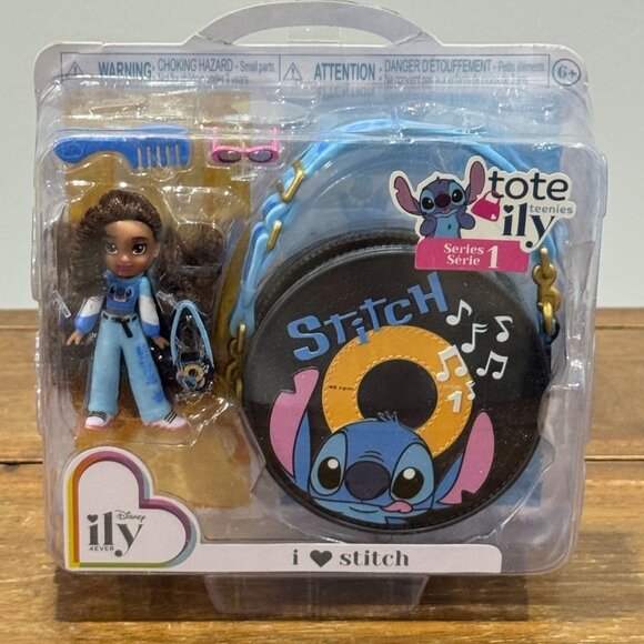 Disney Ily Tote-ILY-Teenies Purse with Stitch Inspired Doll, 2.25 in - Blue - Picture 2 of 9
